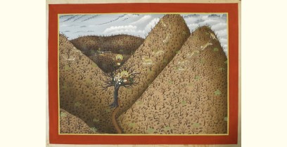 Miniature painting ~ Maharaja Fateh Singh ji hunting leopards