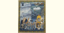 Miniature painting ~ Maharaha procession at Night