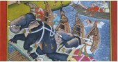 Miniature painting ~ Emperor Akbar laying siege