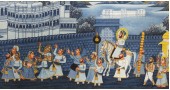 Miniature painting ~ Maharaja Fateh Singh ji wedding procession
