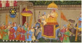Miniature painting ~ Maharaja fateh singh ji procession after war