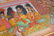 Miniature painting ~ Vasant Panchami at Mewar