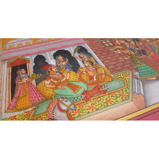 Miniature painting ~ Vasant Panchami at Mewar