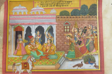 Miniature painting ~ Vasant Panchami at Mewar