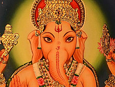 Hand Painted ~ Shri Ganesh ji (22X18 inch)