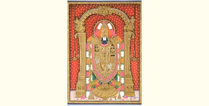 Miniature Painting ~ Shri Tirupati balaji  (24X18 inch)