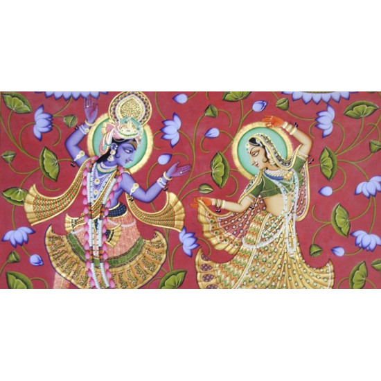 Kamal Ras ~ Lord krishana with Radha  ( 92 X122 cm )