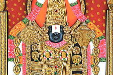 Miniature Painting ~ Shri Tirupati balaji  (24X18 inch)