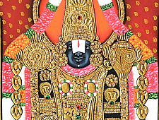 Miniature Painting ~ Shri Tirupati balaji  (24X18 inch)