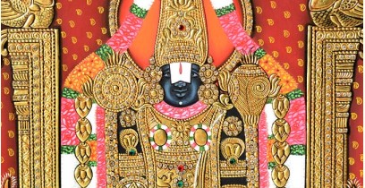 Miniature Painting ~ Shri Tirupati balaji  (24X18 inch)