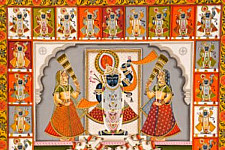 Pichwai Painting ~ Shrinath ji  ~ 24 Darshan (5 X 4 feet)