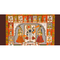 Pichwai Painting ~ Shrinath ji  ~ 24 Darshan (5 X 4 feet)