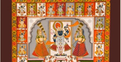 Pichwai Painting ~ Shrinath ji  ~ 24 Darshan (5 X 4 feet)