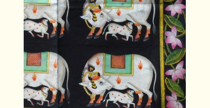 Pichwai Painting ~ Silver Cows (3 X 4 feet)