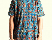 Ajrakh T-shirt ~ Vegetable Colors - Stars & Boulevards old