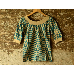 Geometries in Sea-green ~ Gaamthi tshirt