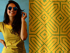 Geometries on yellow ~ Gaamthi tshirt