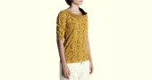 Brown paisley on mystic yellow ~ Gaamthi tshirt