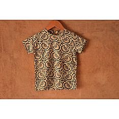 Floral carousels I ✼ Vegetable Colors Ajrakh T-Shirt ( Kids )
