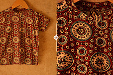 When autumns wondered I ✼ Vegetable Colors Ajrakh T-Shirt ( Kids )