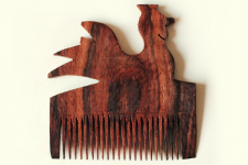 Wooden comb ~ Rooster