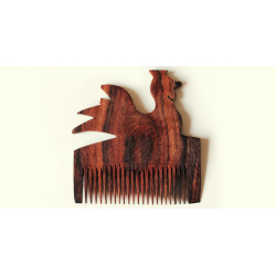 Wooden comb ~ Rooster