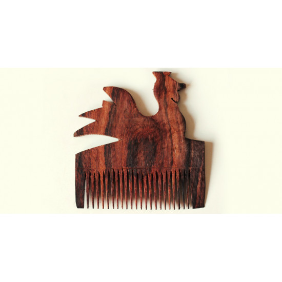 Wooden comb ~ Rooster