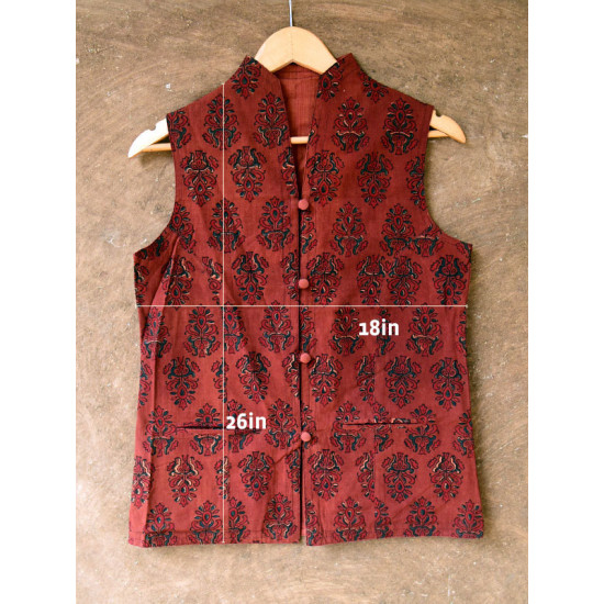 Ajrakh Block Printed Jacket ♦ 35