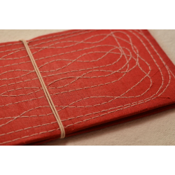 Bahi khata Red diary ☙ 32 { 12" X 6.5" }