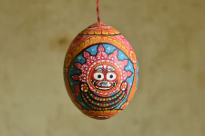 Pattachitra ~ Coconut Hanging ~ 1