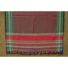Colors of sojourn ~ Handwoven Cotton Shawl