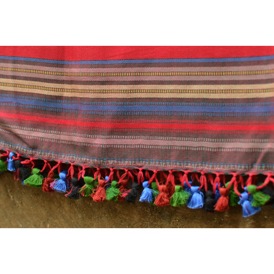 Colors of sojourn ~ Handwoven Cotton Shawl