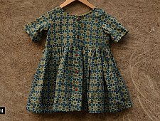 फुहार / Fuhar ✾ Kids Ajrakh frock ✼ J
