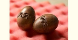 Walnut wood carving: Easter eggs~1