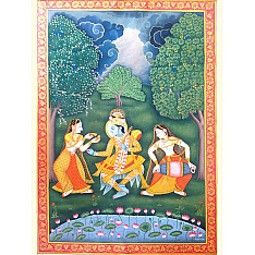 Pichwai Painting ~ Radha. Krishan { 2' X 3' }