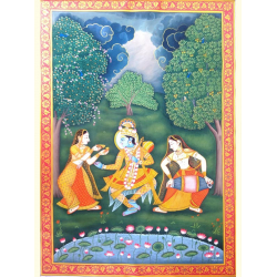 Pichwai Painting ~ Radha. Krishan { 2' X 3' }