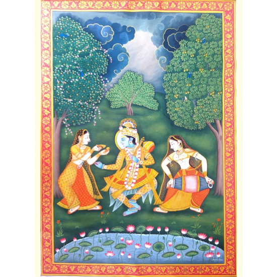 Pichwai Painting ~ Radha. Krishan { 2 X 3 }