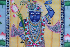 Pichwai Painting ~ Shrinath ji with lotus