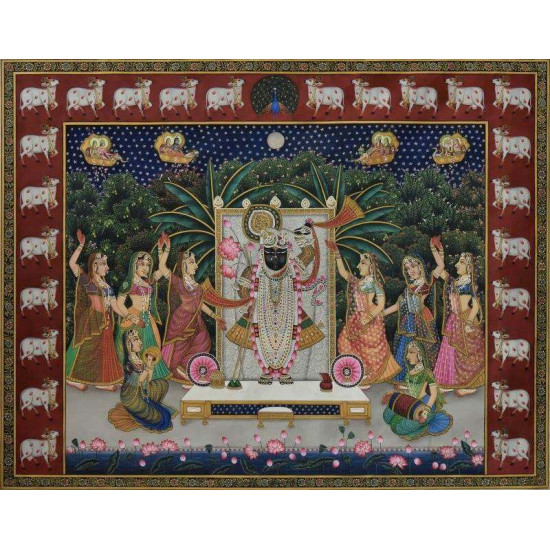 Pichwai Painting ~  Sharad Poornima ~ { 3X4 Feet }