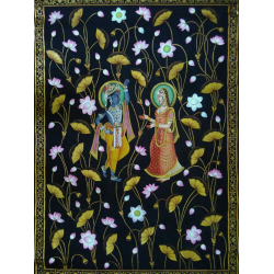 Pichwai Painting ~ Kamal Talai . Radha Krishna ~ { 3 X 5 Feet}