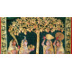 Pichwai Painting ~ Gopis . Gold foil Work