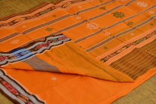 Cotton weaves ~ Ikat Saree { Haldi - 1 }