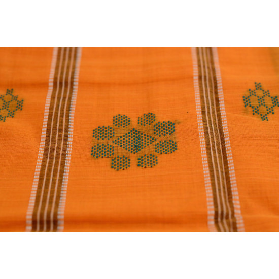 Cotton weaves ~ Ikat Saree { Haldi - 1 }