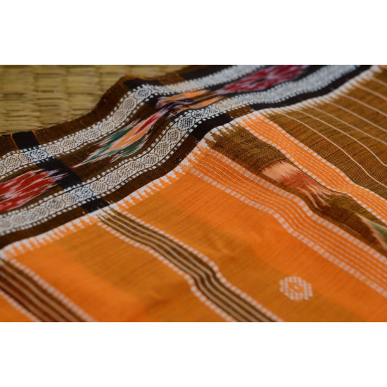 Cotton weaves ~ Ikat Saree { Haldi - 1 }