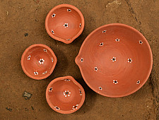 Diya { 1 Large + 3 Small Diya }