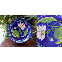 Atasi ⚘ Blue Pottery Blue Lotus Floral Plate ⚘ H