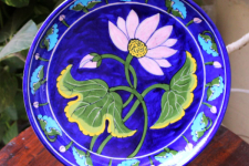 Atasi ⚘ Blue Pottery Blue Lotus Floral Plate ⚘ H