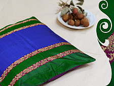 सौमनस | Saumanas ☘ Baluchari Cushion { E } { 16 X 16 inch }
