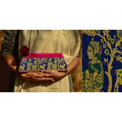 Baluchari Clutch Bag { T }