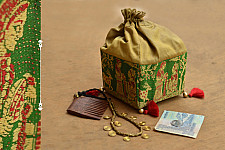 Baluchari Silk Bag { Potli Style }